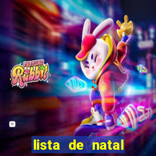 lista de natal para imprimir